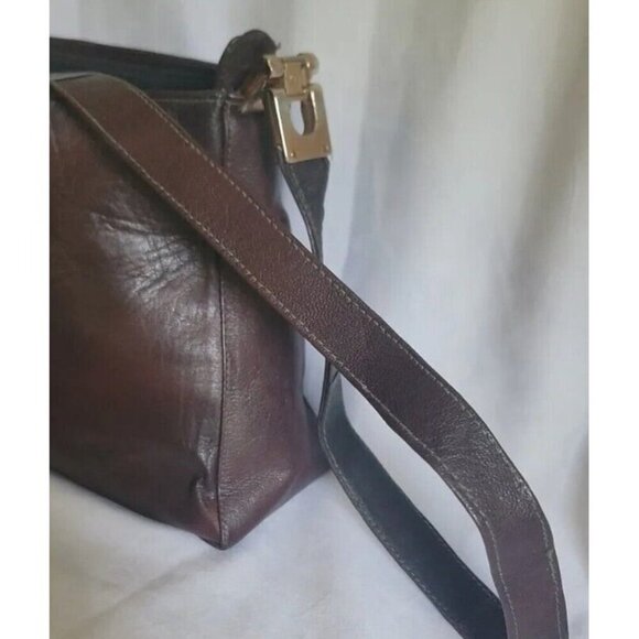 Max Chaoul Couture Purse Vintage Leather Brown Shoulder Handbag Velvet Lining - Picture 8 of 16